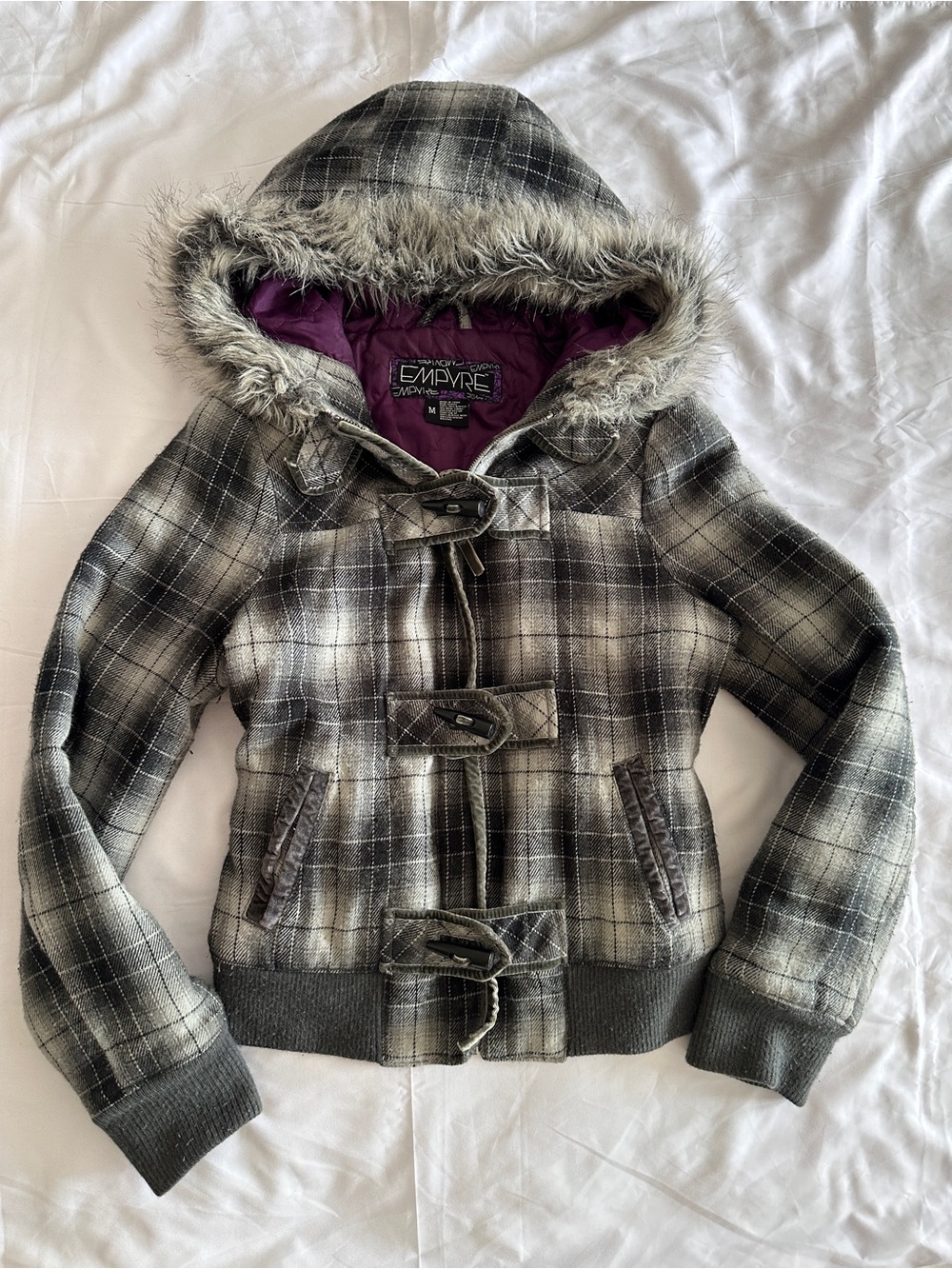 Vintage Coat with Faux Fur hoodie